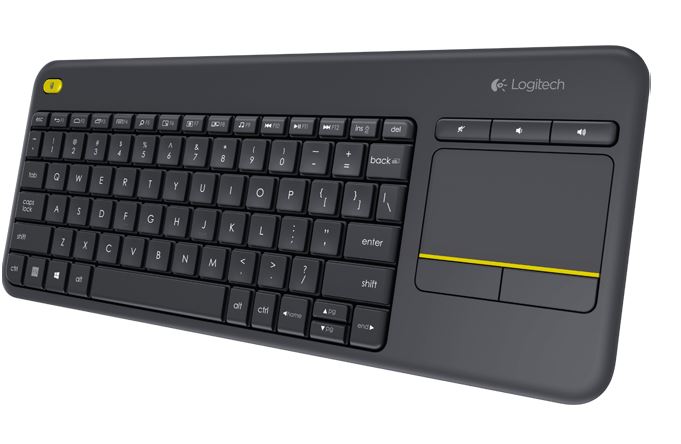 Logitech K120 Wired Keyboard Quiet typing Spill-resistant Durable keys Thin profile Curved space bar Adjustable tilt legs