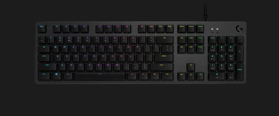 Logitech G512 Carbon Mechanical Gaming Keyboard -GX Brown Clicky USB port (for keyboard) (Optional) Internet access for Logitech G HUB software.